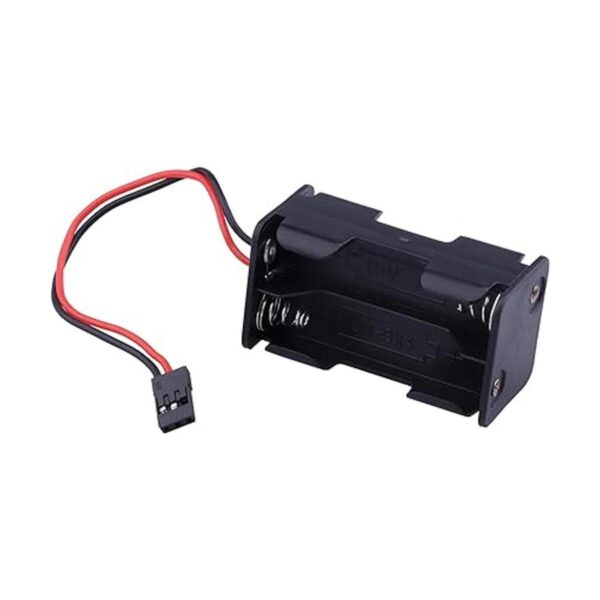 Hobbypark Caja de 4 pilas AA con conector de estilo JR y_2