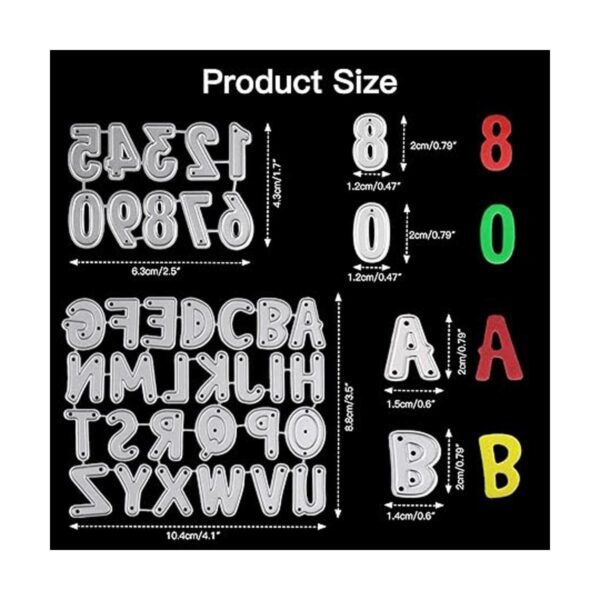 Troqueles de corte OOTSR para tarjetas 26 letras del
