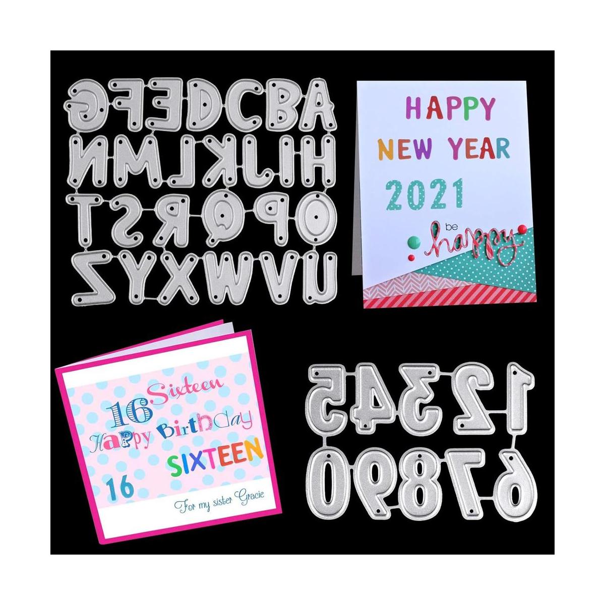 Troqueles de corte OOTSR para tarjetas 26 letras del