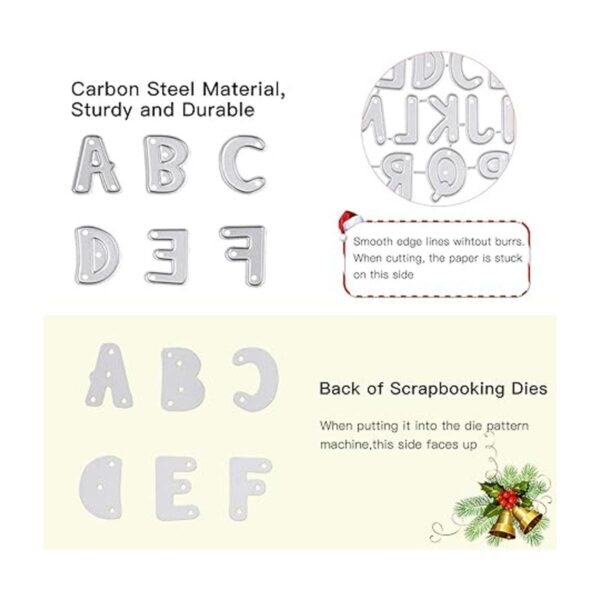 Troqueles de corte OOTSR para tarjetas 26 letras del