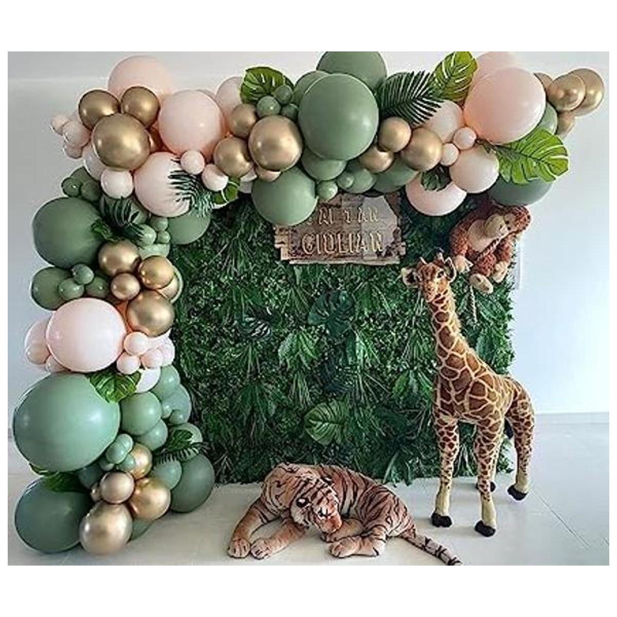 Kit de 126 globos de selva de safari verde oliva salvia