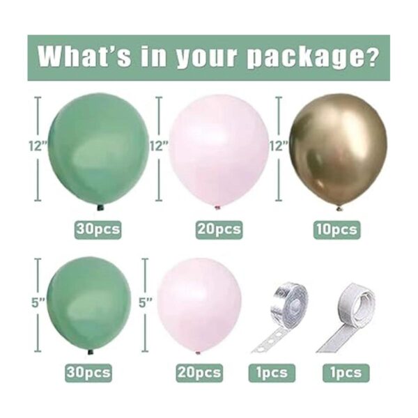 Kit de 126 globos de selva de safari verde oliva salvia_5