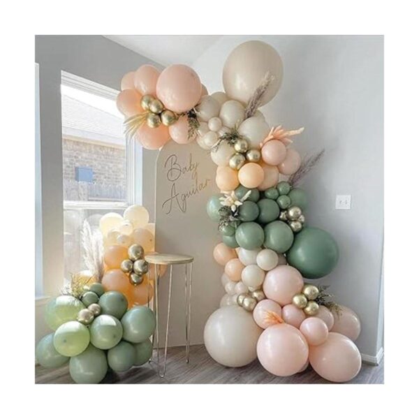 Kit de 126 globos de selva de safari verde oliva salvia_6