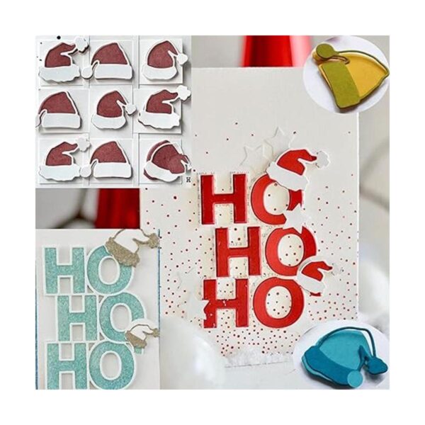 DDeehs Marco de sombrero de Navidad con diseño de letras