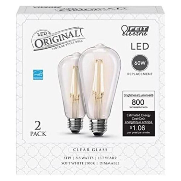 Feit Electric ST19 Bombilla LED de filamento E26_1