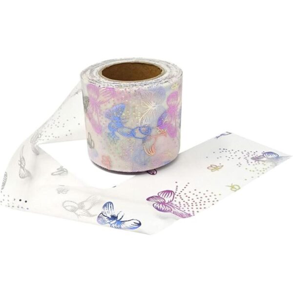 Honbay Cinta de gasa suave con estampado de mariposas de