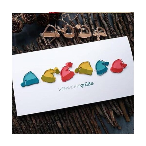 DDeehs Marco de sombrero de Navidad con diseño de letras