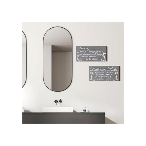 Jetec Decoración de pared de baño de 2 piezas reglas del_2