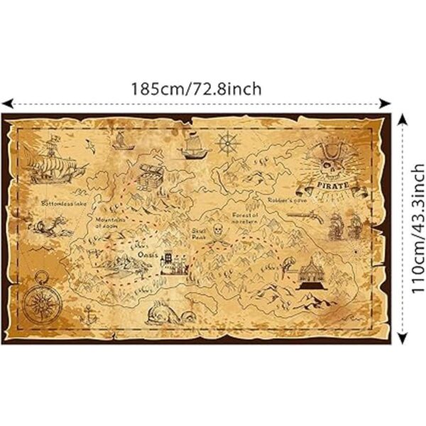 Mapa del tesoro pirata telón de fondo de la isla del mapa_2