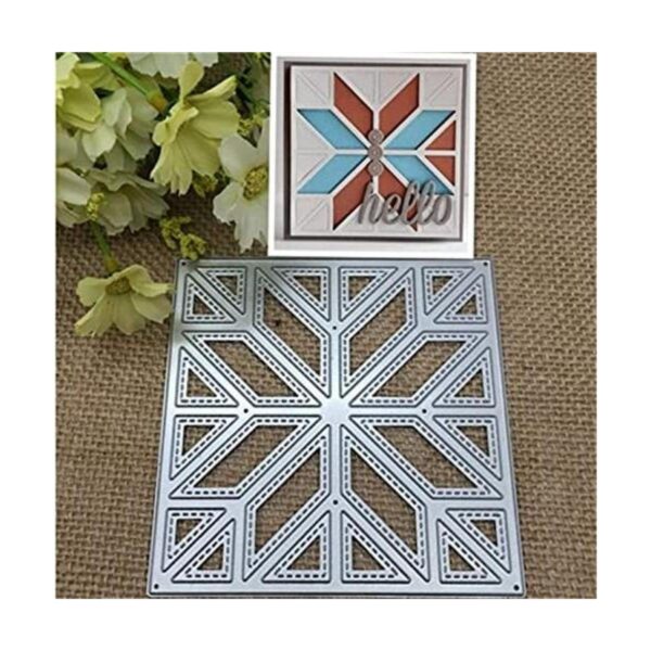 Diagonal de Navidad colcha de metal troquelado marco de