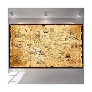 Mapa del tesoro pirata telón de fondo de la isla del mapa_1