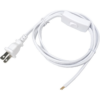 Lamp Cord with Switch Plug Extension Cord 6 Feet White_1