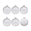 KISSITTY 100 piezas de acero inoxidable bisel en blanco