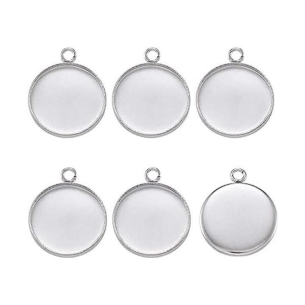 KISSITTY 100 piezas de acero inoxidable bisel en blanco