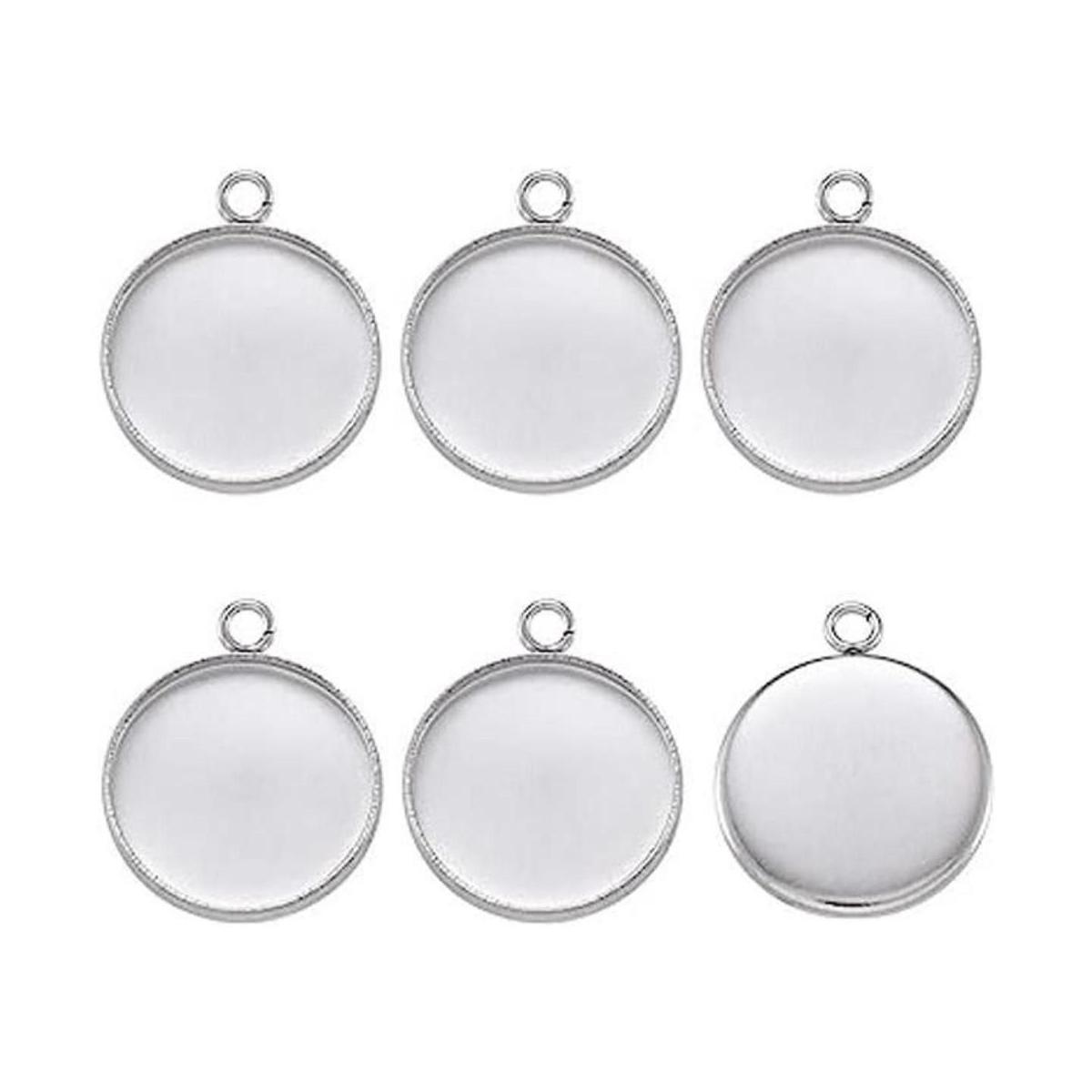 KISSITTY 100 piezas de acero inoxidable bisel en blanco