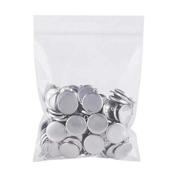 KISSITTY 100 piezas de acero inoxidable bisel en blanco
