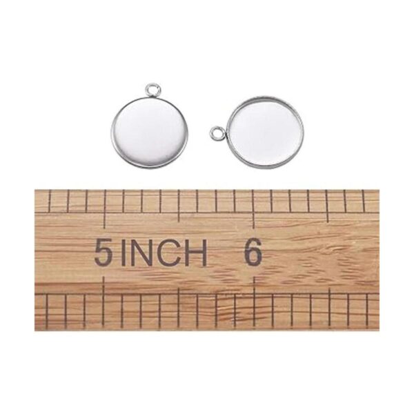 KISSITTY 100 piezas de acero inoxidable bisel en blanco