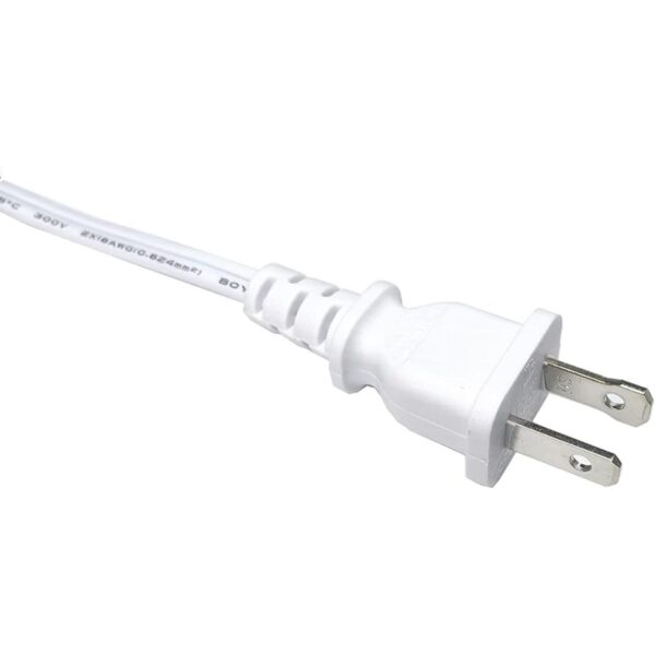 Lamp Cord with Switch Plug Extension Cord 6 Feet White_2