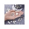 KISSITTY 100 piezas de acero inoxidable bisel en blanco