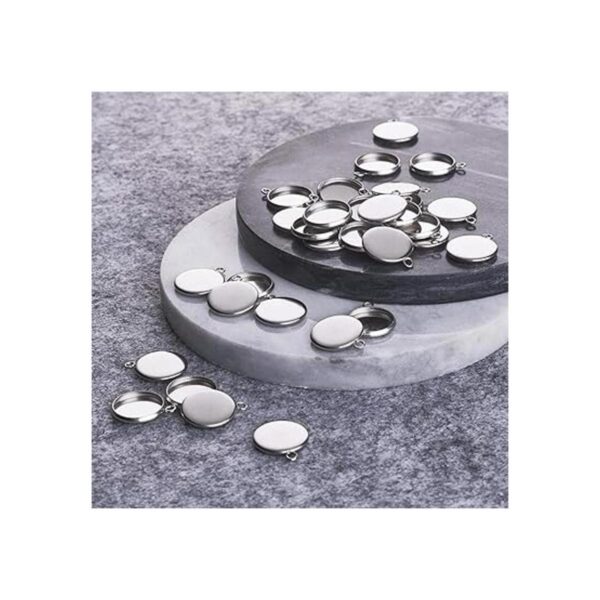 KISSITTY 100 piezas de acero inoxidable bisel en blanco