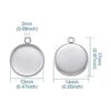 KISSITTY 100 piezas de acero inoxidable bisel en blanco