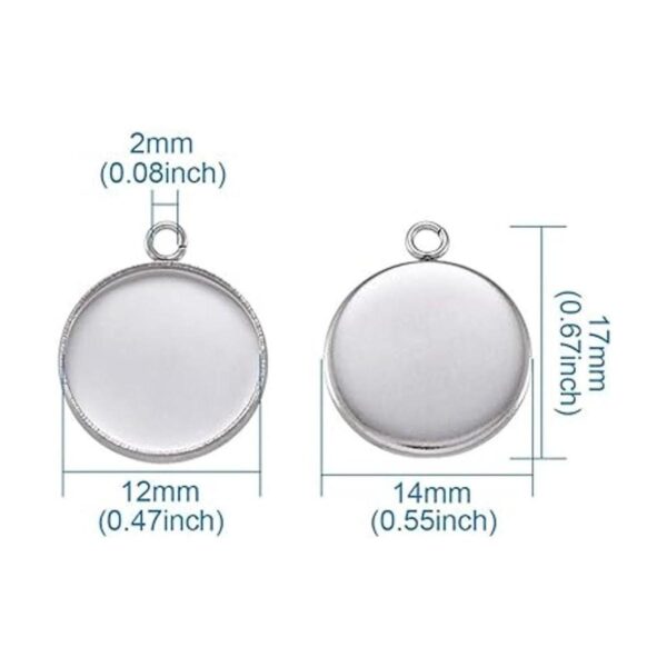 KISSITTY 100 piezas de acero inoxidable bisel en blanco
