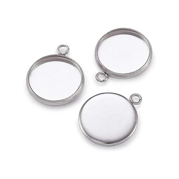 KISSITTY 100 piezas de acero inoxidable bisel en blanco