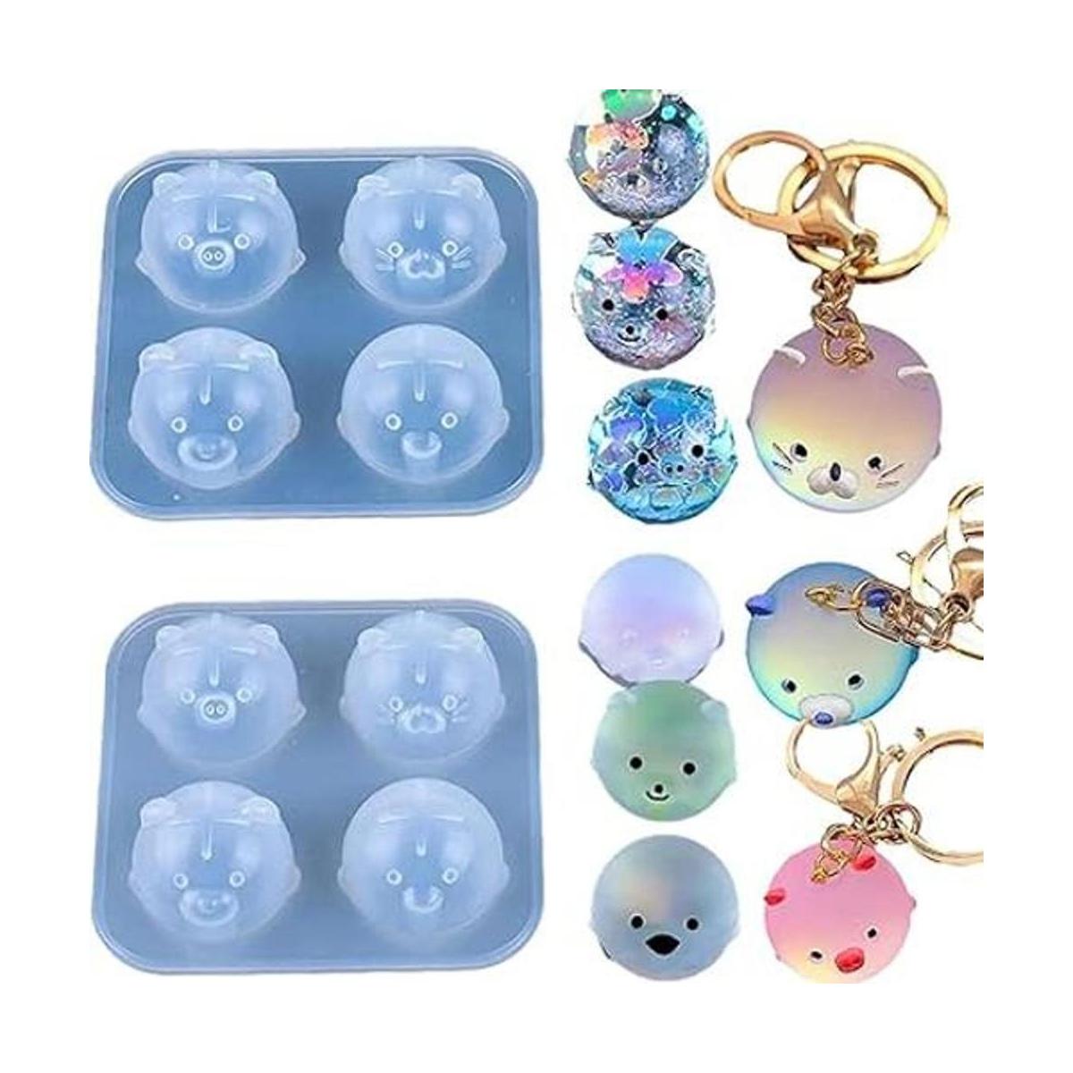 Liscra 2 moldes de resina de silicona para joyería