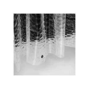 GaGeetopia Cortina de ducha delgada de EVA 3D cubo de