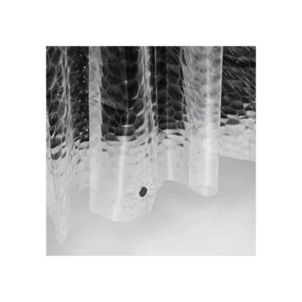 GaGeetopia Cortina de ducha delgada de EVA 3D cubo de