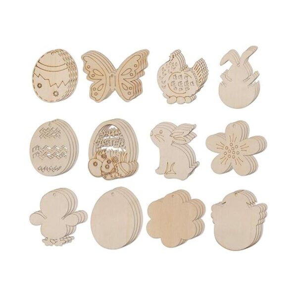 Max Fun 60 recortes de madera de Pascua para manualidades_2
