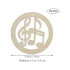 JANOU 20 piezas de notas musicales en forma de madera DIY
