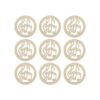 JANOU 20 piezas de notas musicales en forma de madera DIY