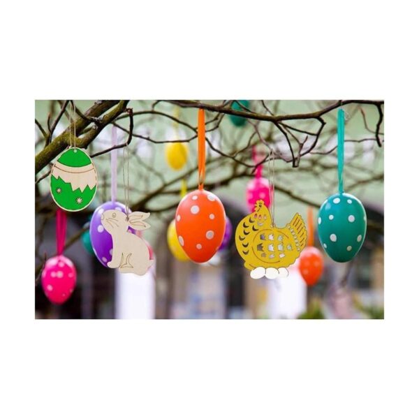 Max Fun 60 recortes de madera de Pascua para manualidades_5