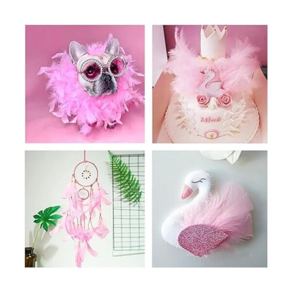 Larryhot Plumas rosas para manualidades a granel 240_6