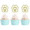 Decoración para cupcakes con estampado de patas de perro_1