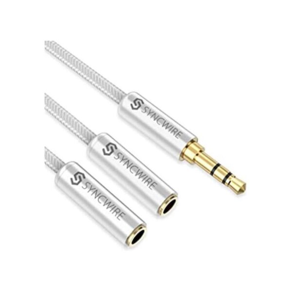 Divisor de auriculares cable de extensión de nailon_1