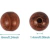 400 cuentas de madera redonda natural Scentedros de 0.236_3