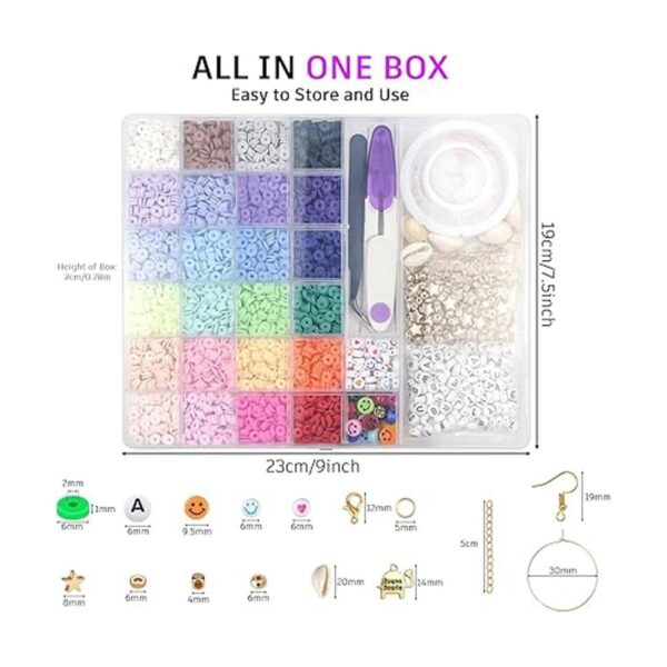 Gionlion 6000 cuentas de arcilla para hacer pulseras 24_4