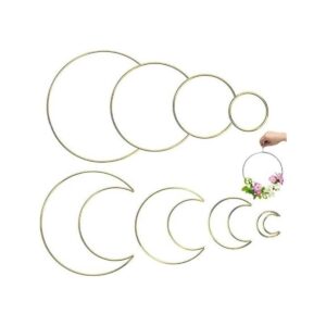 Hoedia 8 anillos dorados de macramé atrapasueños aros de