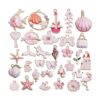 Encantos de esmalte 31 abalorios de esmalte rosa flor