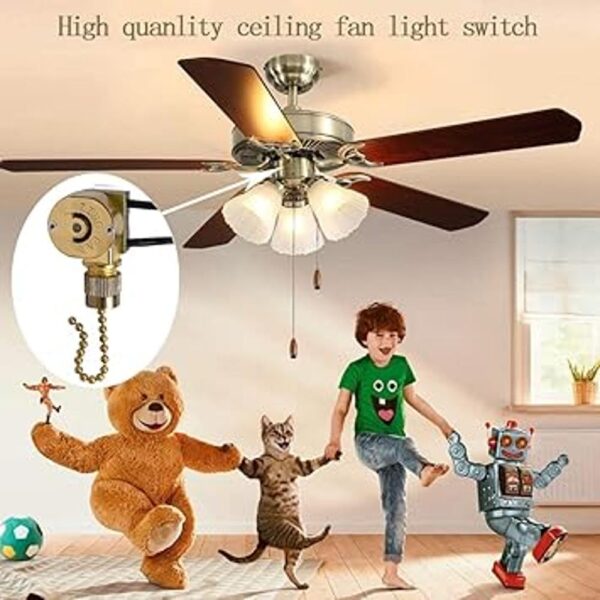 Interruptor de ventilador de techo Zing Ear ZE109M Pull_4
