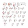 Encantos de esmalte 31 abalorios de esmalte rosa flor