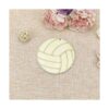 Creaides Letrero de madera con forma de voleibol para