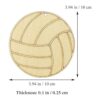 Creaides Letrero de madera con forma de voleibol para