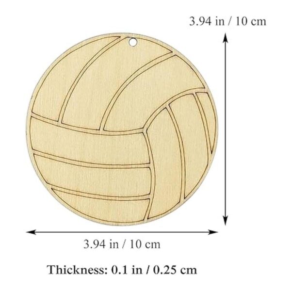 Creaides Letrero de madera con forma de voleibol para