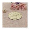 Creaides Letrero de madera con forma de voleibol para