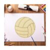 Creaides Letrero de madera con forma de voleibol para