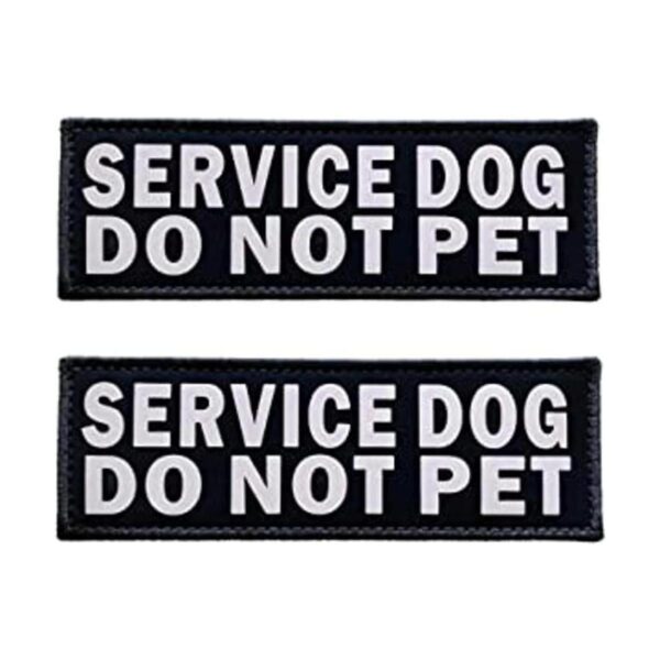 JUJUPUPS Parches reflectantes negros para perros paquete_1
