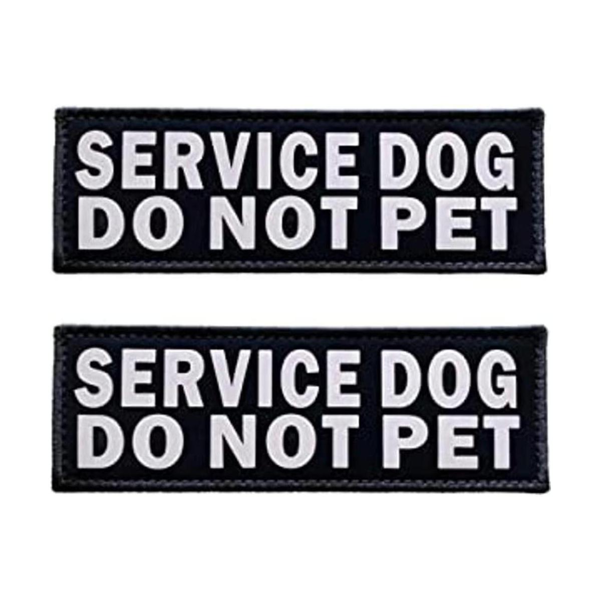 JUJUPUPS Parches reflectantes negros para perros paquete